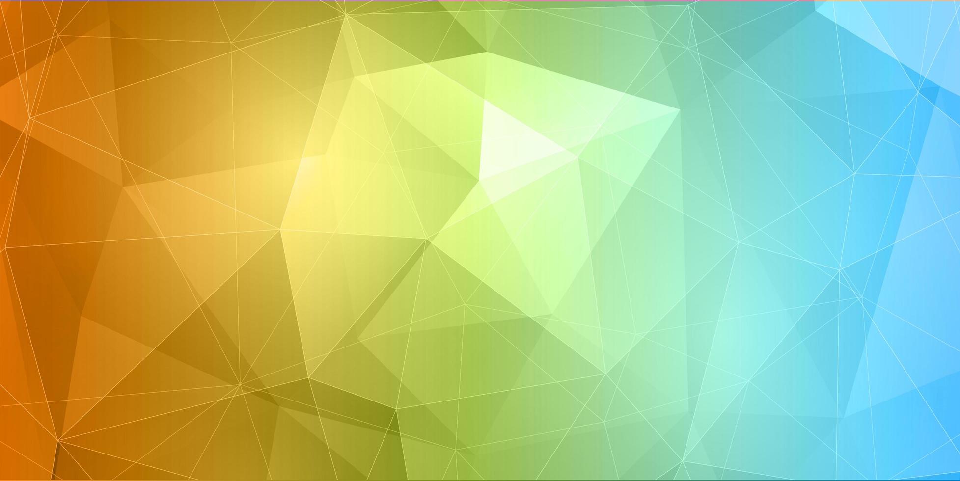 Abstract Banner Colorful Low Poly vector