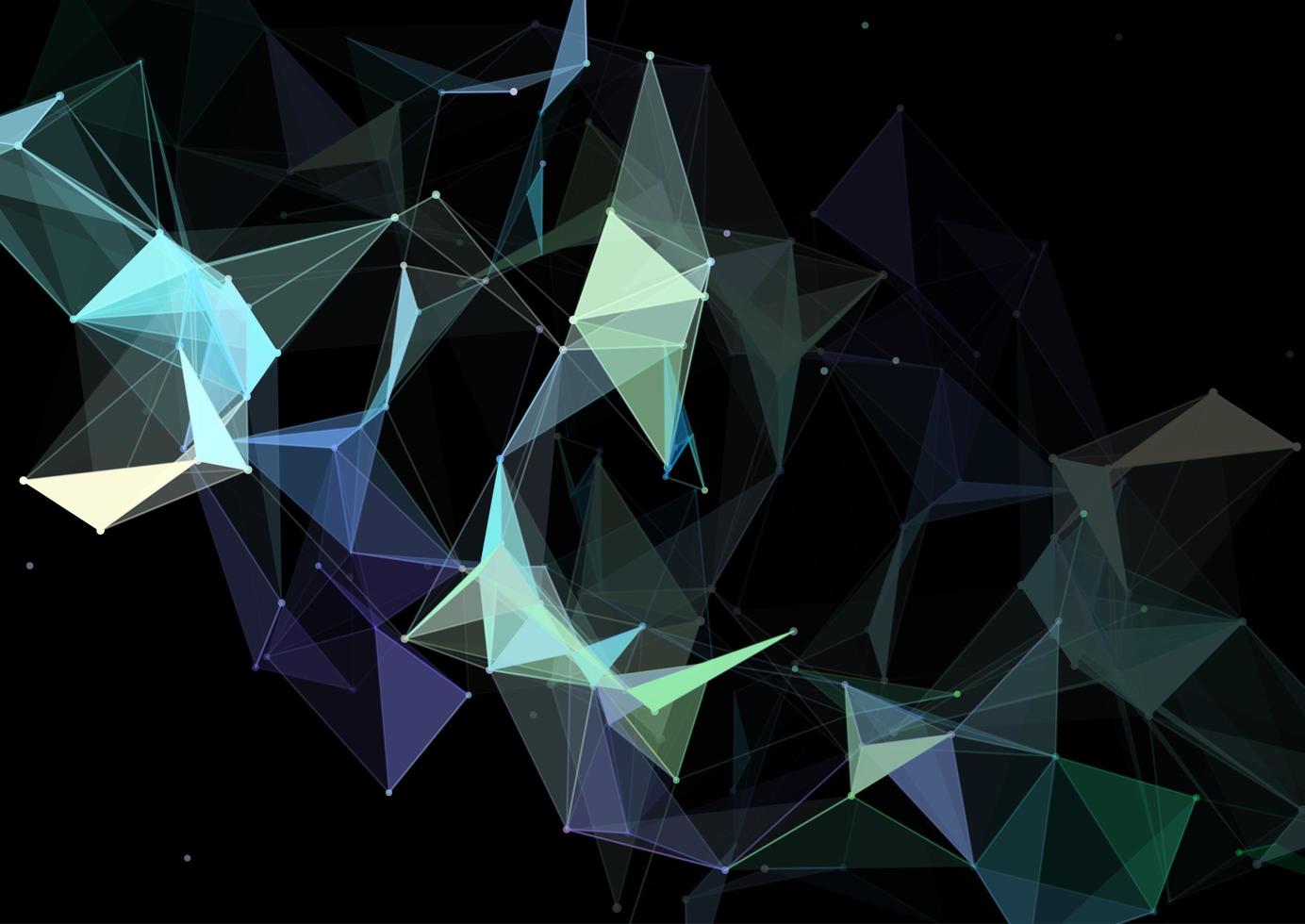 Connections Background with Low Poly vector