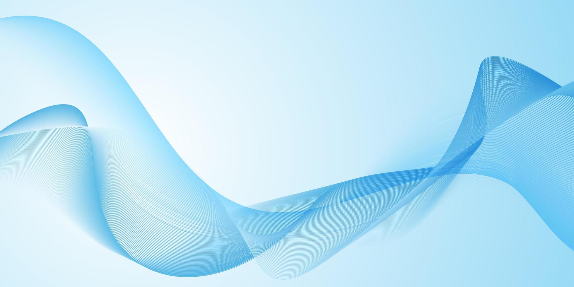 banner de ondas azules abstractas vector