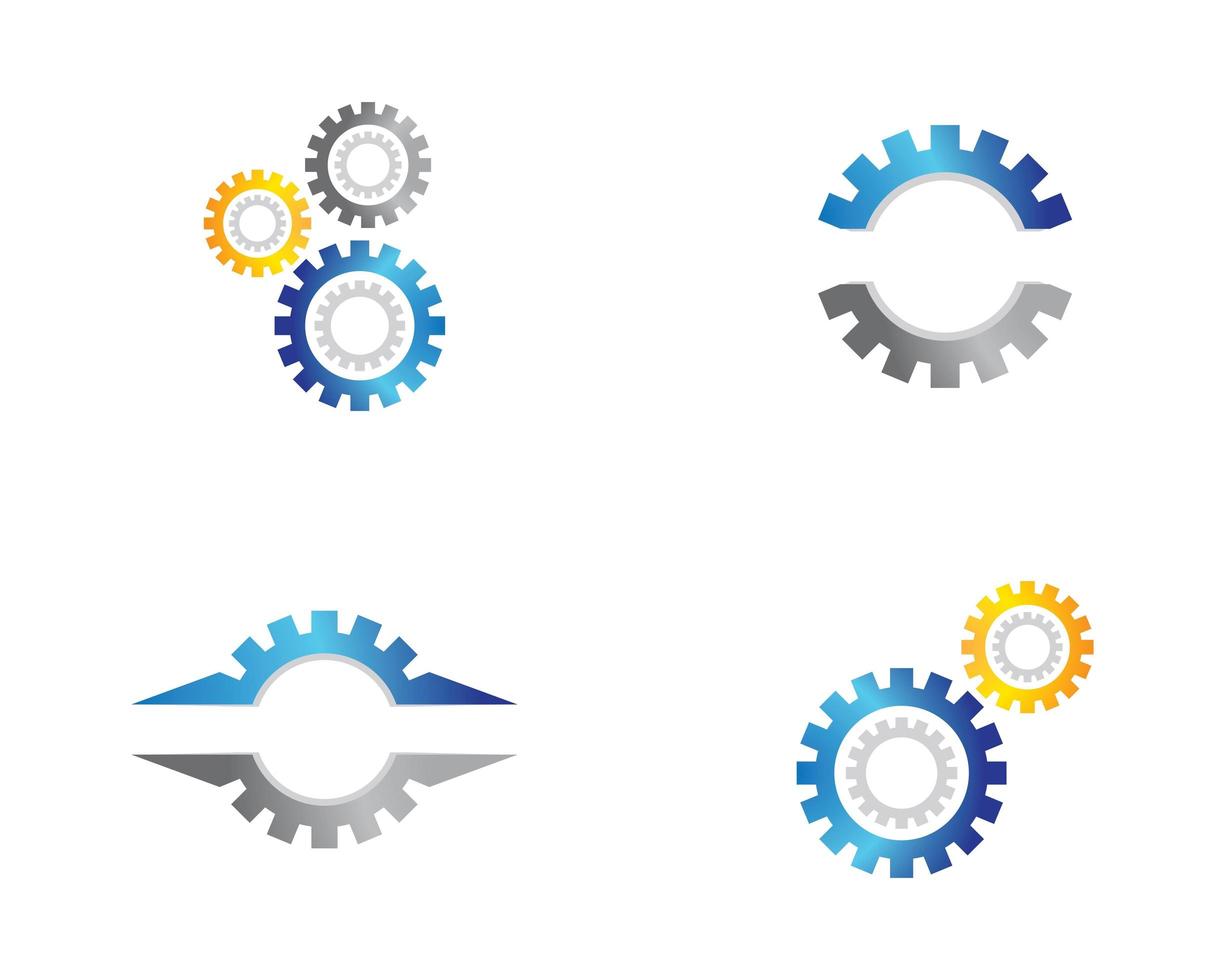 Gear Symbol Set vector