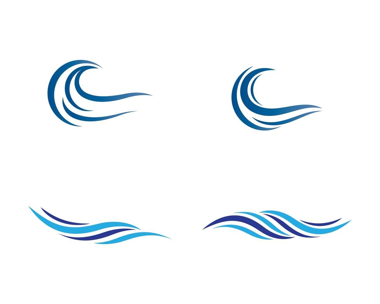 Wave Symbol Design vector