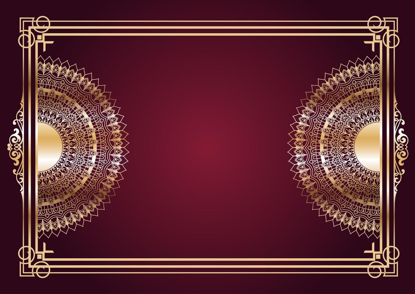 Elegant Gold Mandala Design Background vector