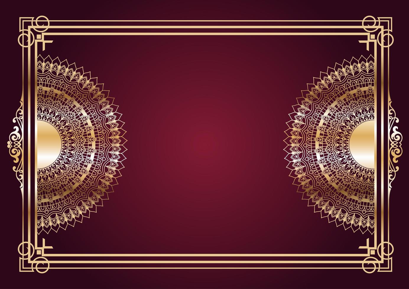 elegante fondo de diseño de mandala de oro vector