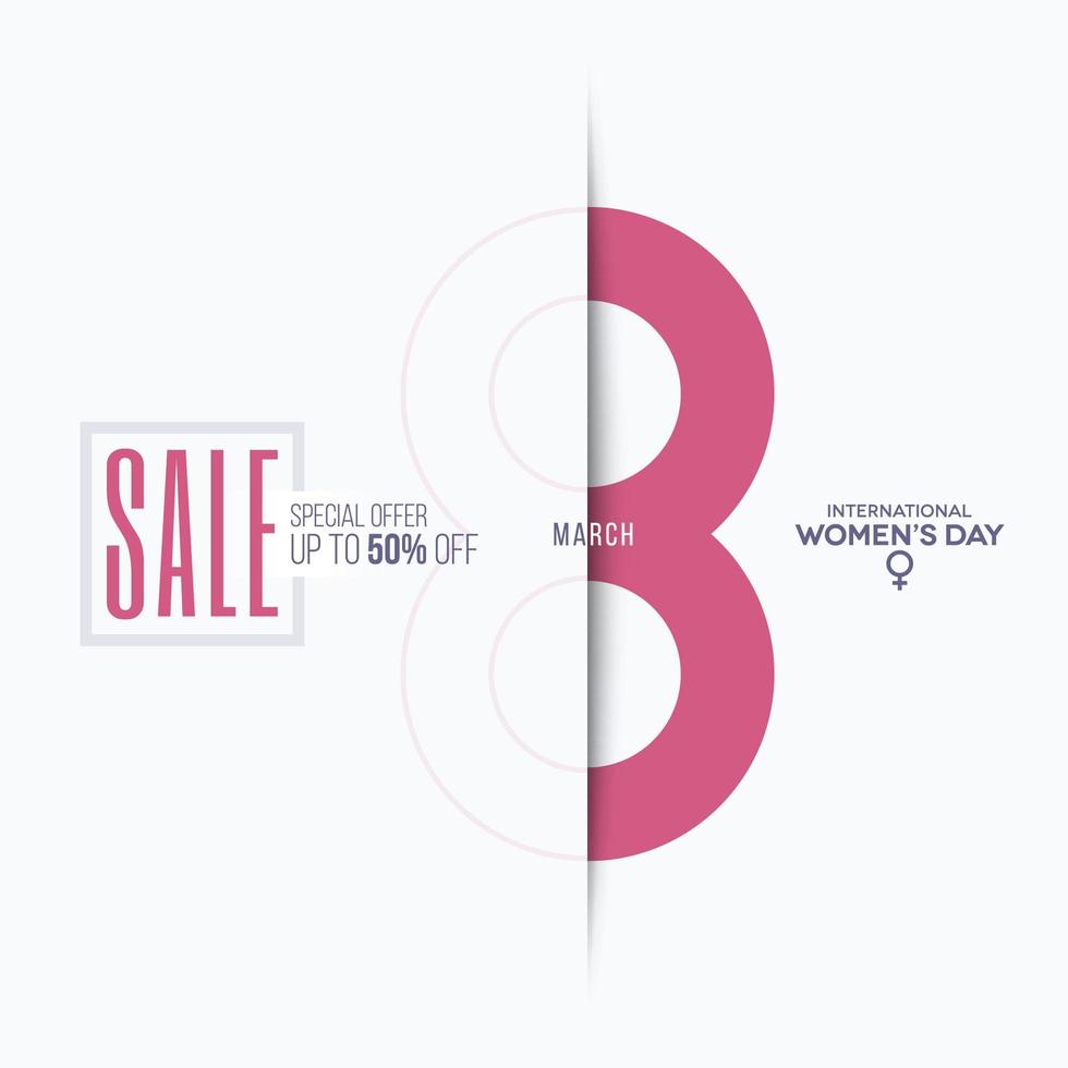 International Women's Day Sale Discount Paper Cut Poster 829836 Vector ...