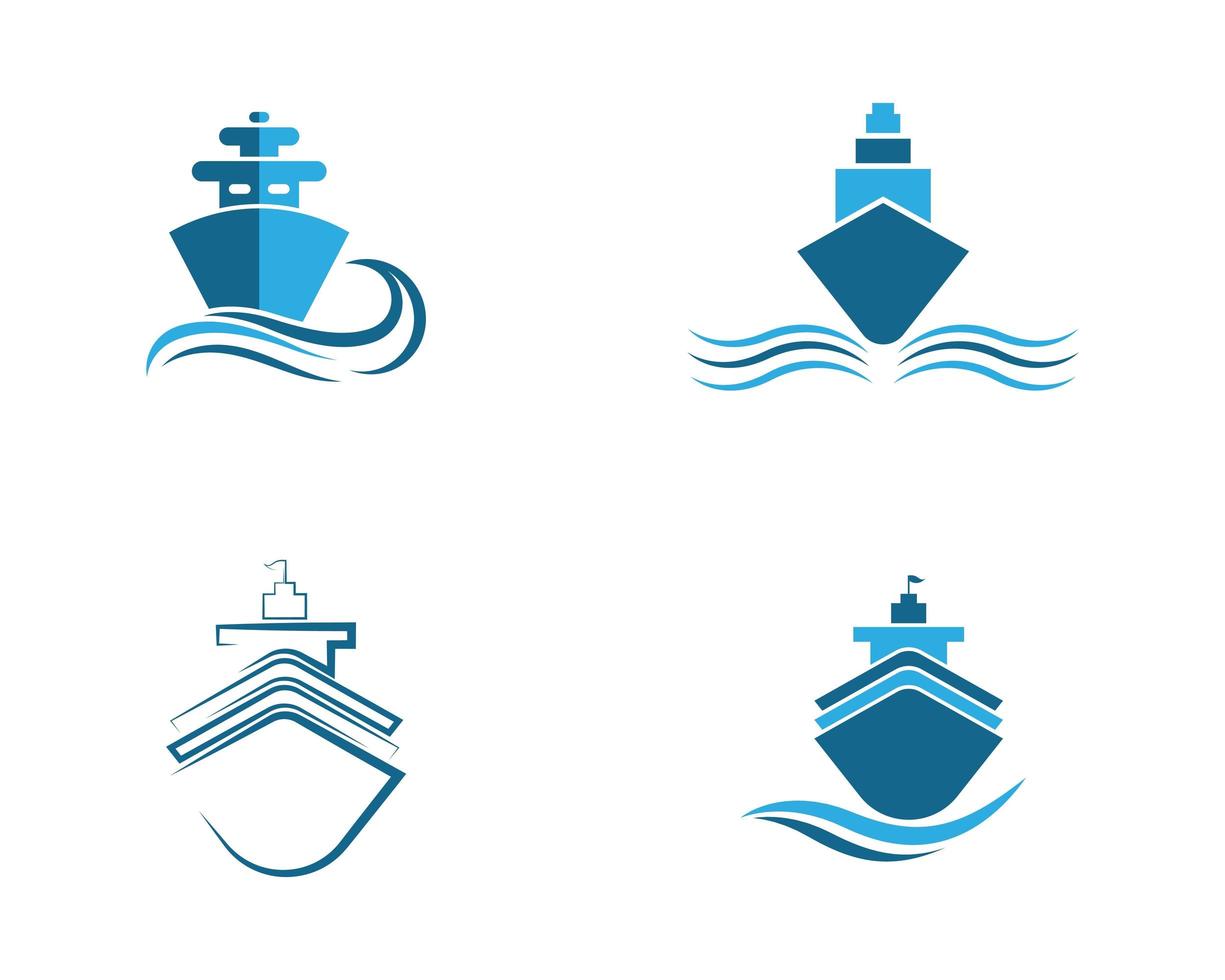 Cruise Ship Symbol Set vector