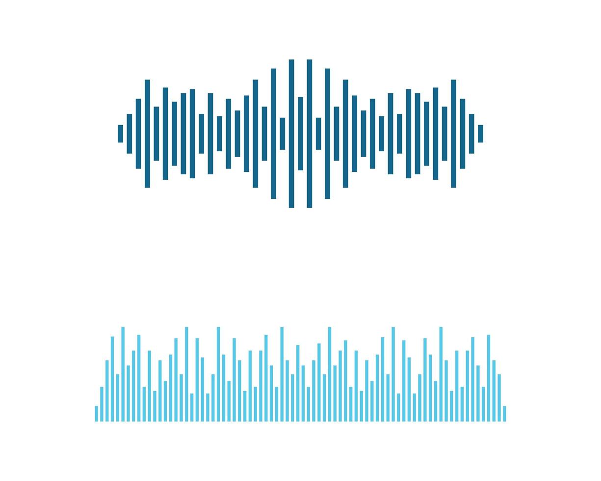 Ilustración de símbolo de onda de sonido y frecuencia vector