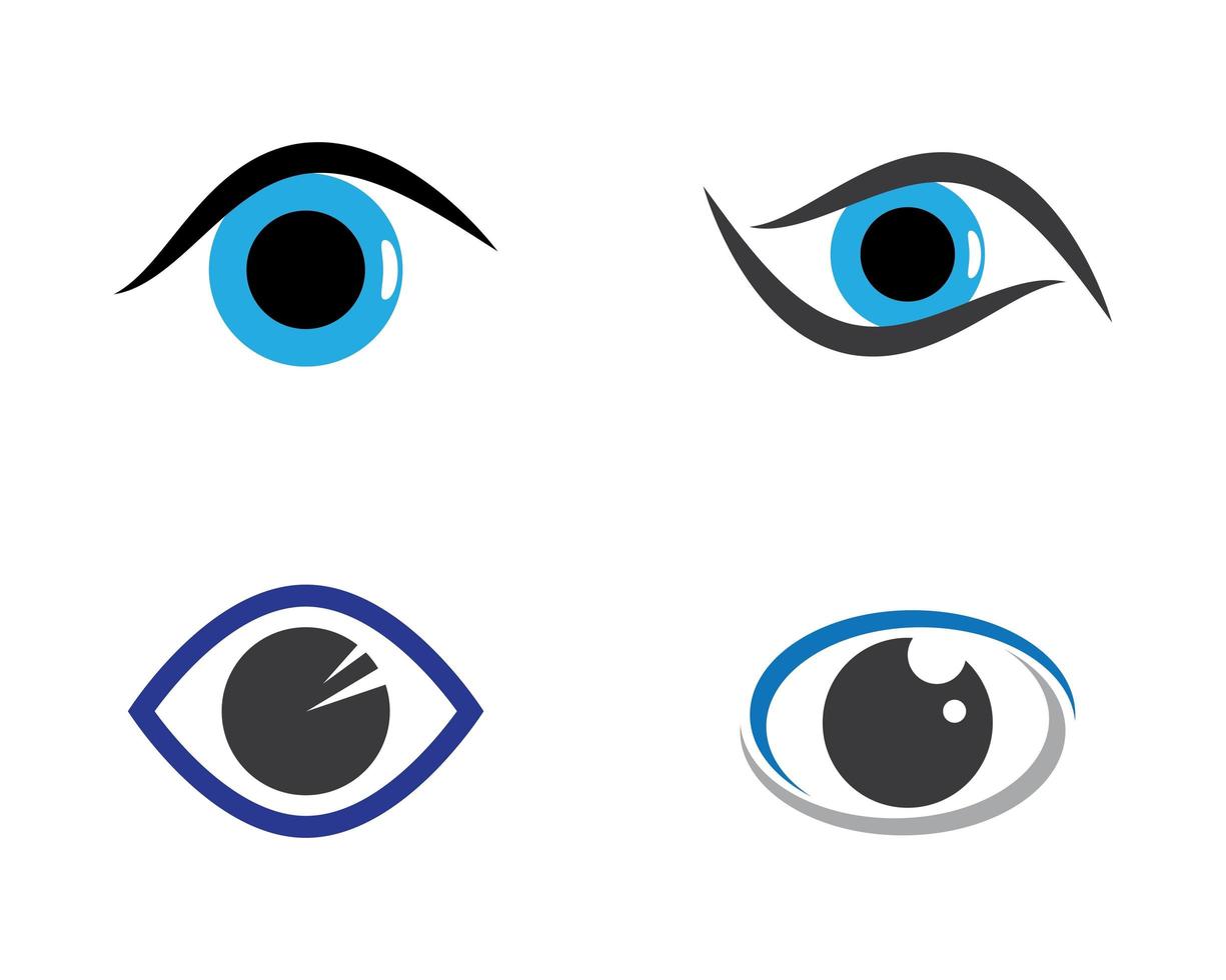 conjunto de iconos de logo de ojo vector