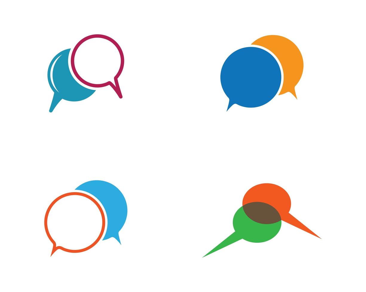 Speech Bubble Logo Set vector