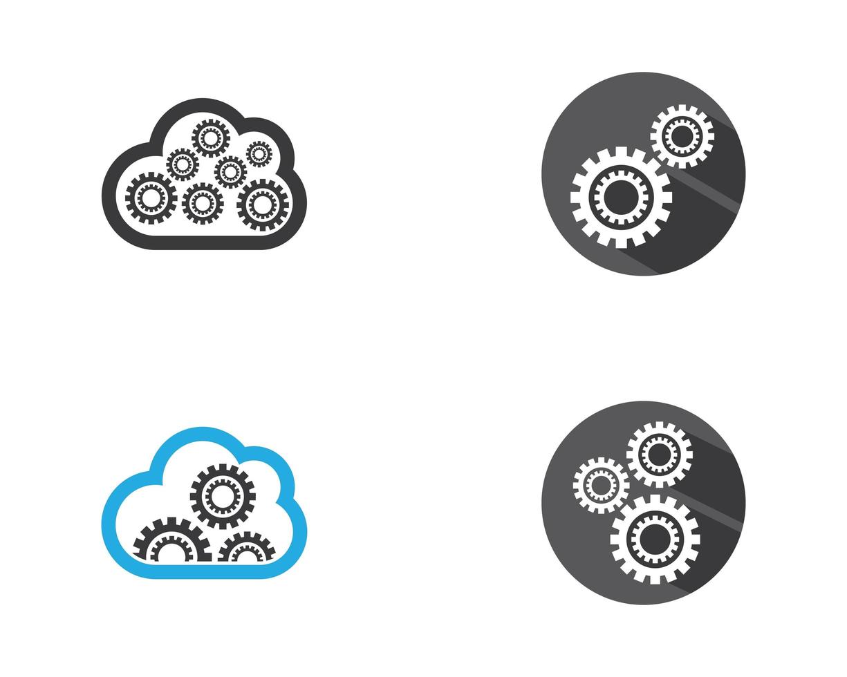 Gear Icon Logo Set vector
