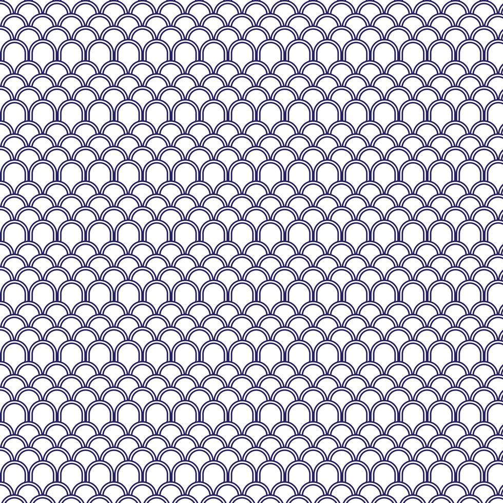 Traditional Japanese Dark Blue Wave Pattern Background vector