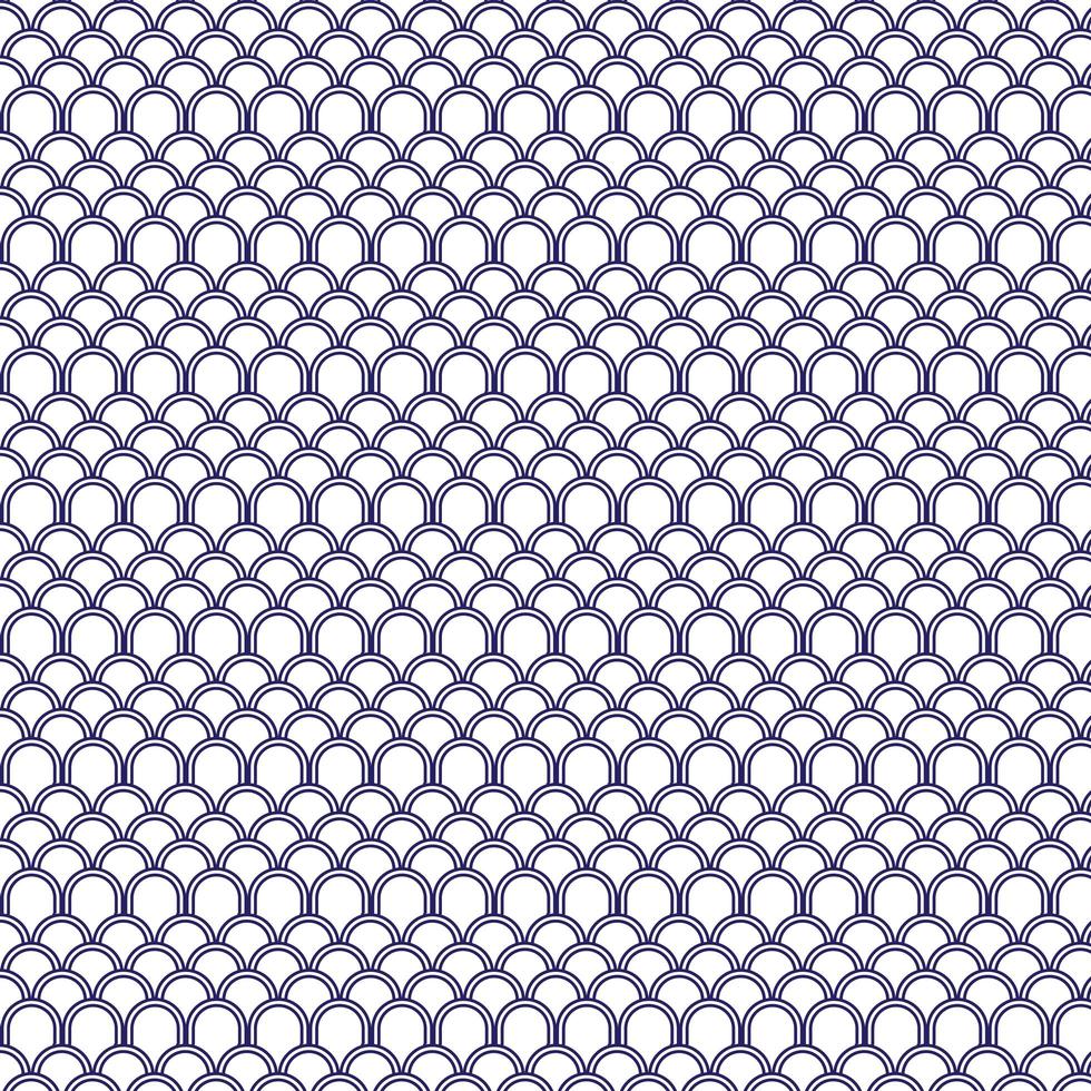 Traditional Japanese Dark Blue Wave Pattern Background vector