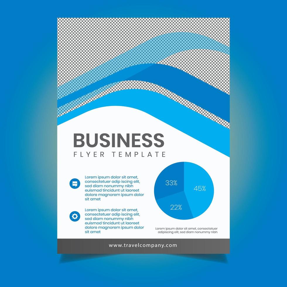 Modern Blue Business Flyer Template vector