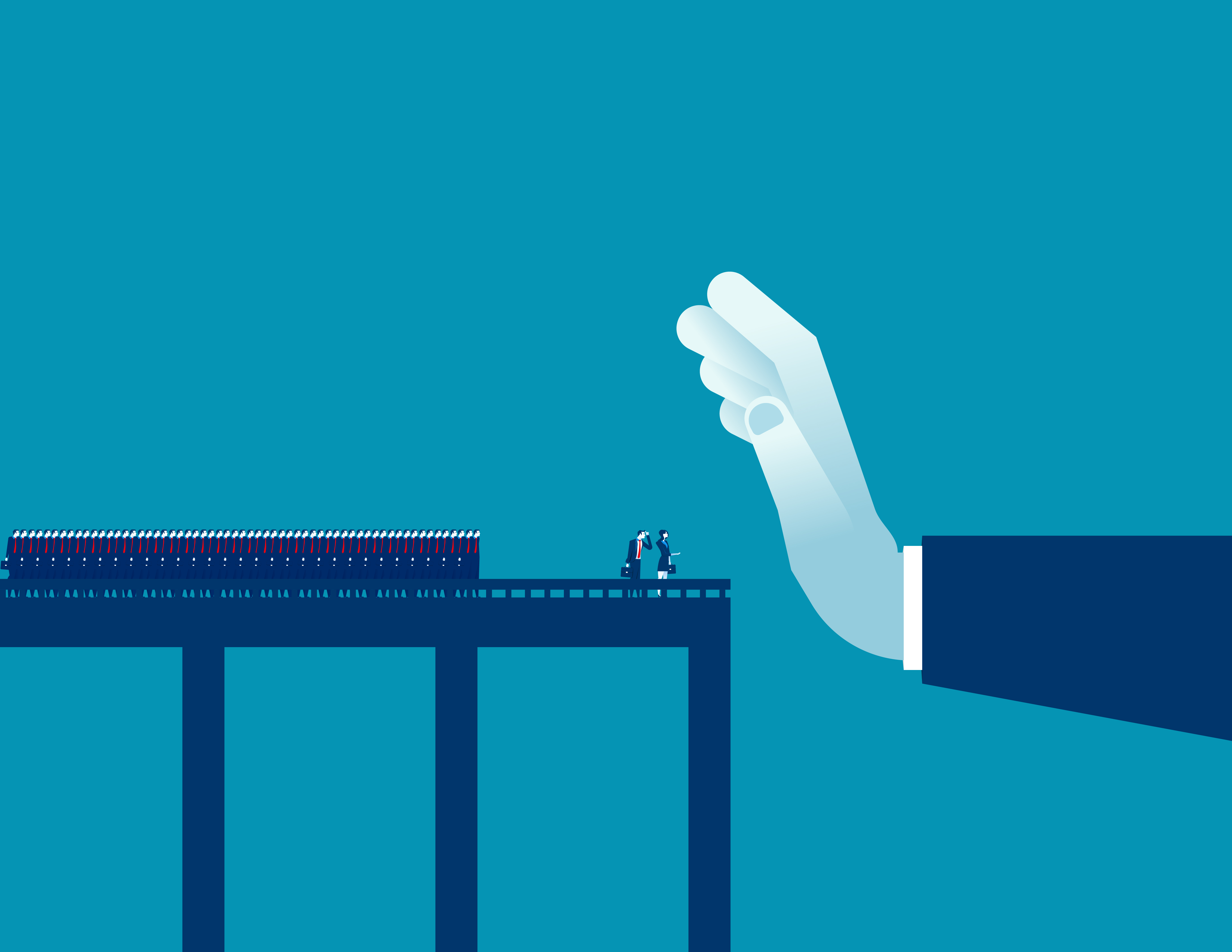 Hand Barring Business People's Way 830027 Vector Art at Vecteezy