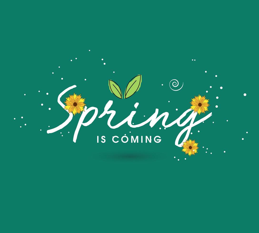 Minimal spring sale design with cute typography vector