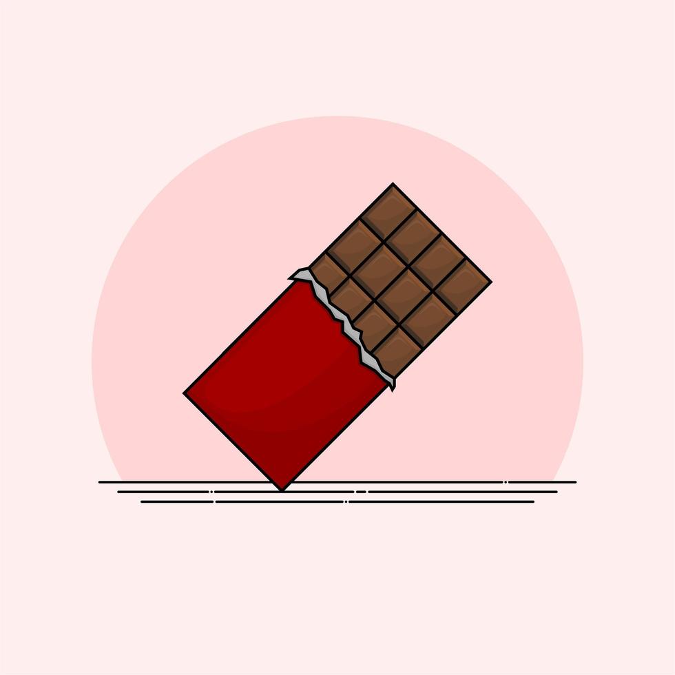 barra de chocolate aislada vector