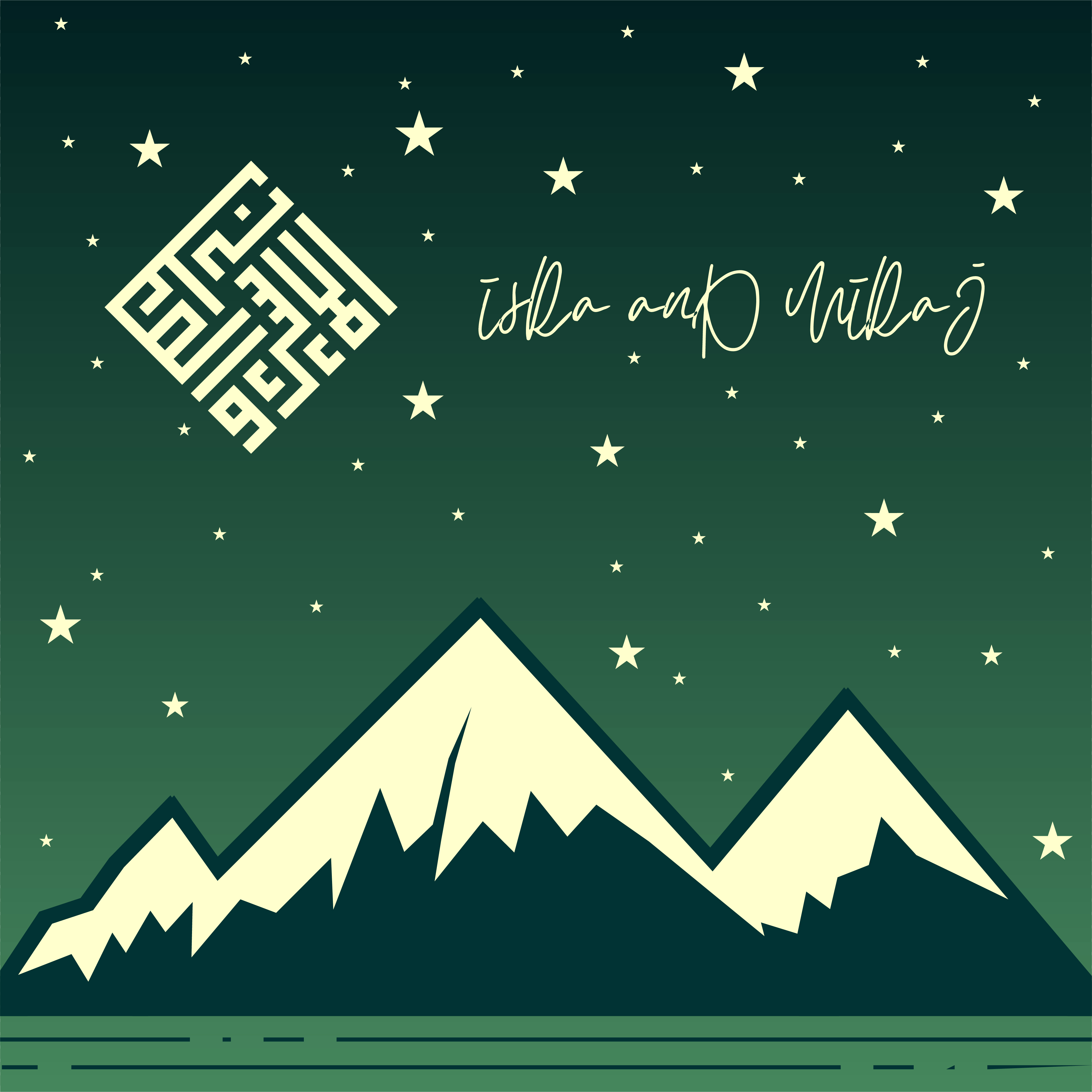 Isra and Miraj Day on Starry Mountain Background 830247 Download Free
