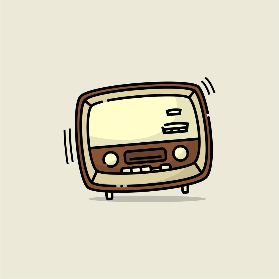 Brown Vintage Radio vector