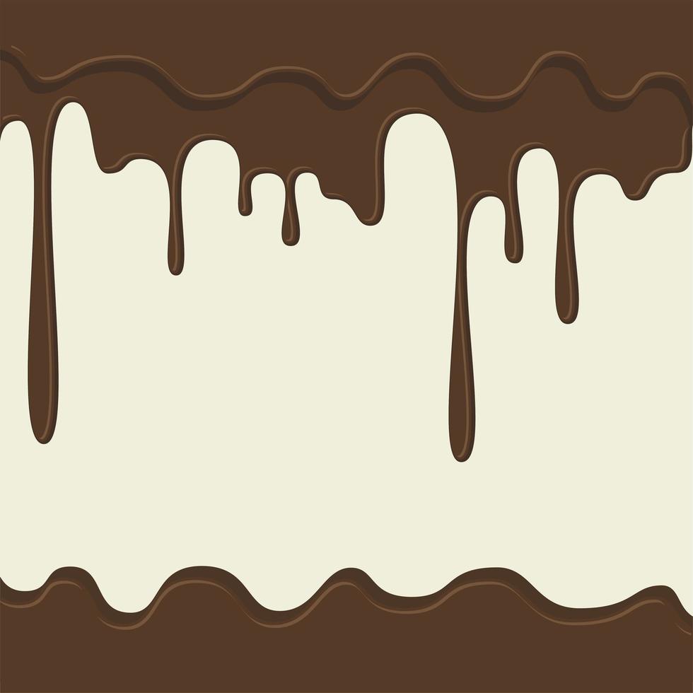 Dripping Melted Chocolates Isolated vector