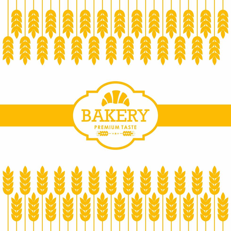 Flat yellow wheat background vector