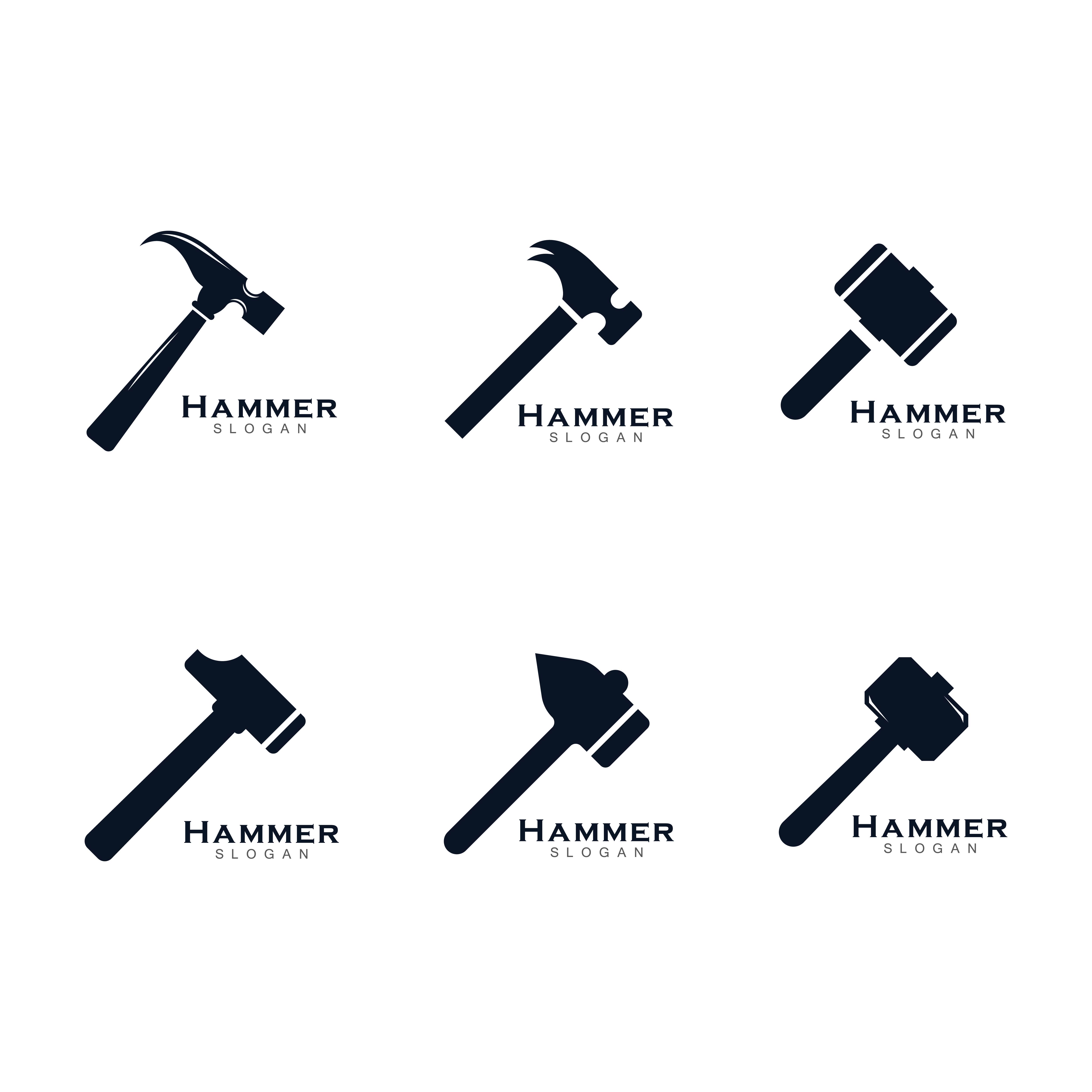Hammer symbol set 830304 Vector Art at Vecteezy