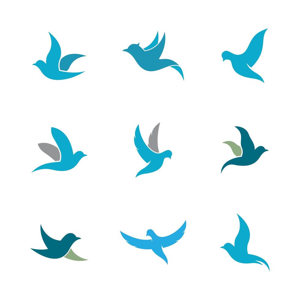 Dove icon set vector