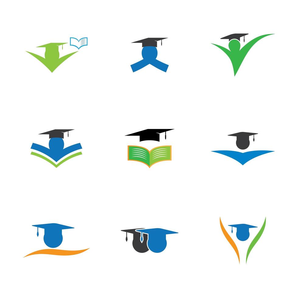 Education icon set vector