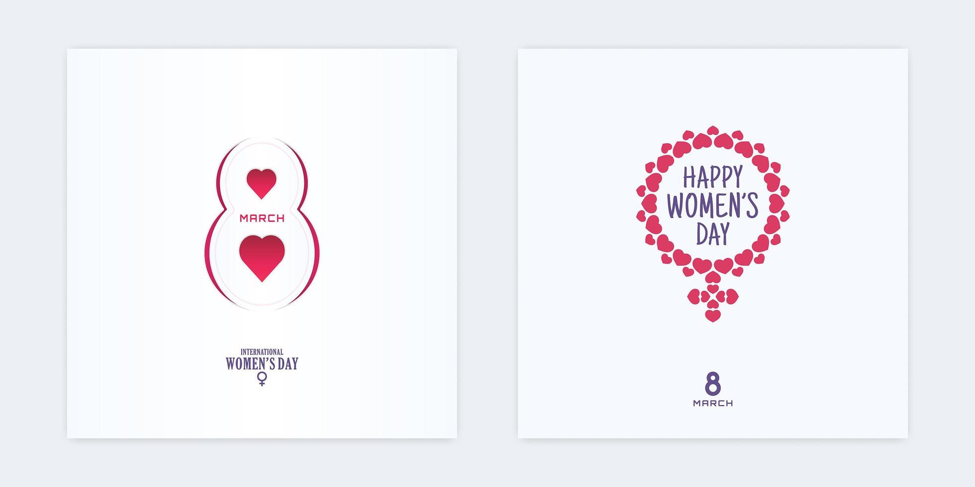 March 8th Paper Cut Banner Women's Day Heart Shaped Frame vector