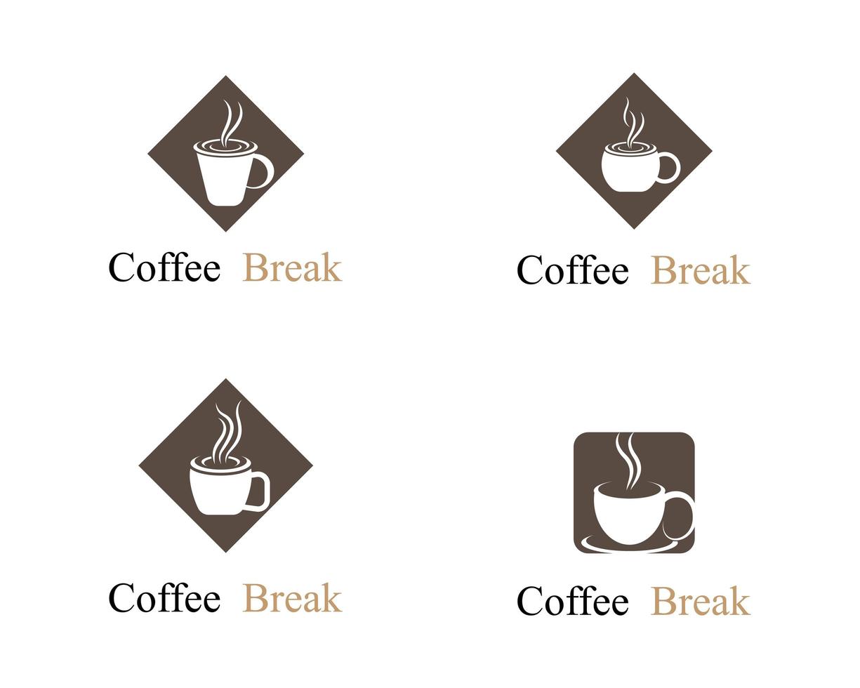 Coffee Cup Logo Set