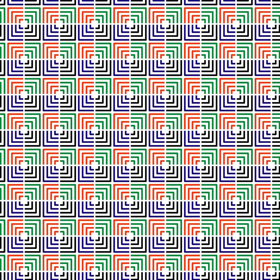 Colorful Disconnected Square Seamless Pattern vector