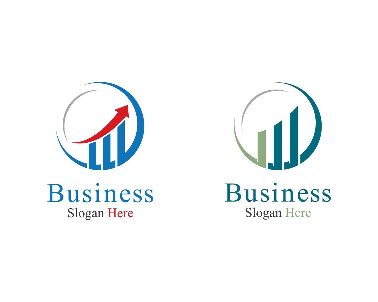 conjunto de logotipo de finanzas empresariales vector