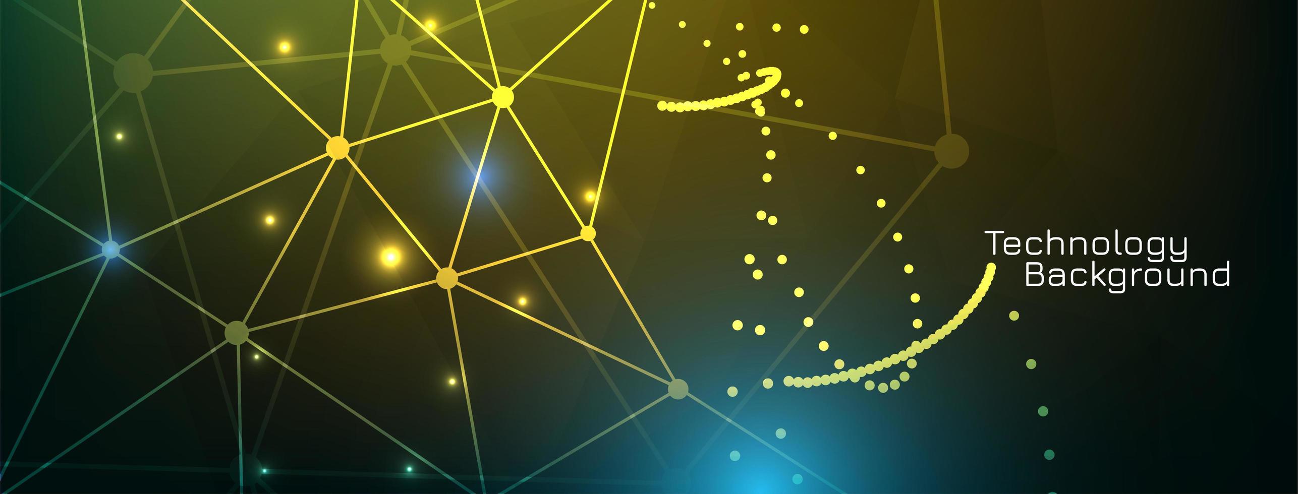 Modern technology banner with dark background vector