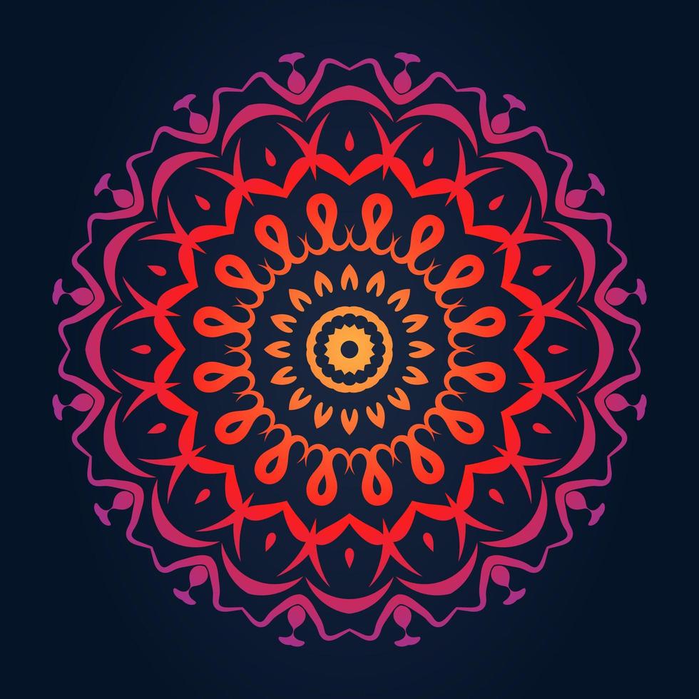 Ornamental Round Lace Pattern Design vector