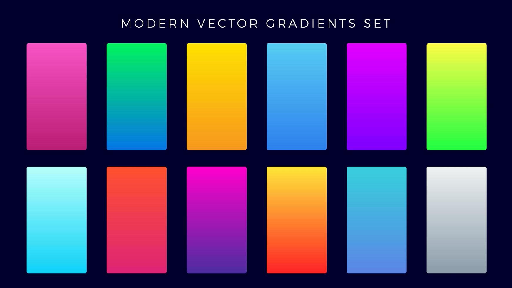 Modern Gradient Set vector