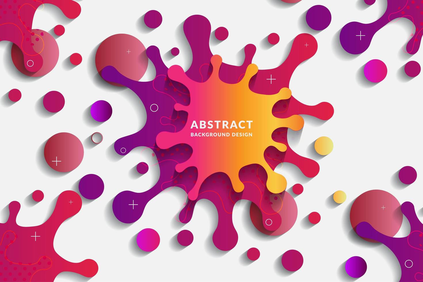 Colorful Splatter Shape Design vector