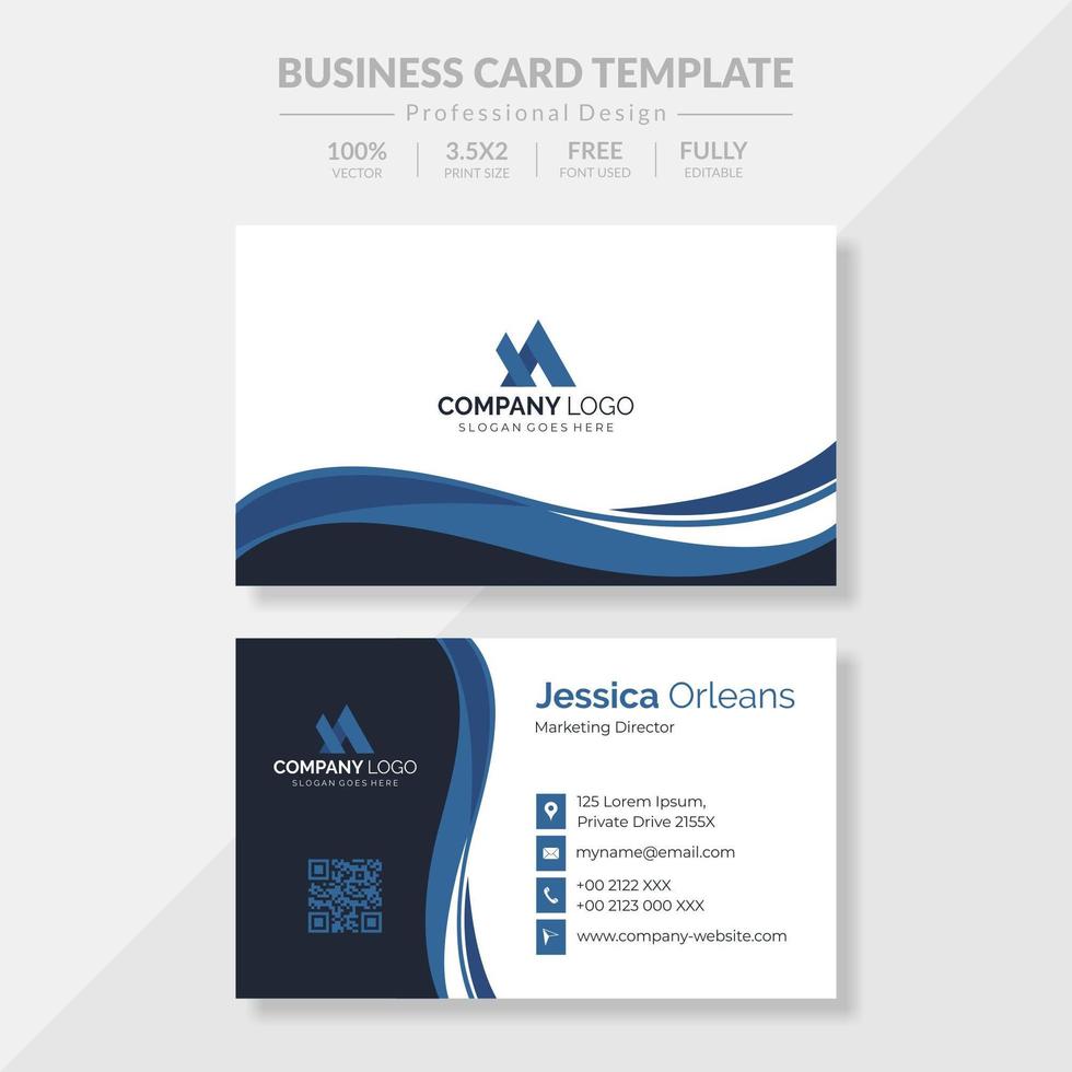 Elegant Minimalist Business Card vector
