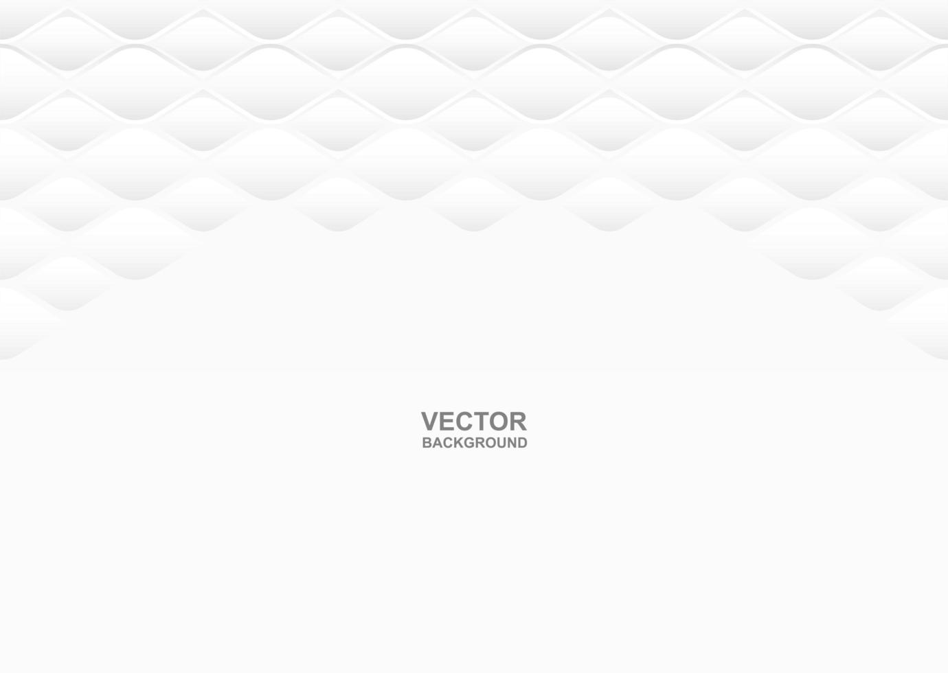 White embossed wallpaper with geometric shapes on top vector