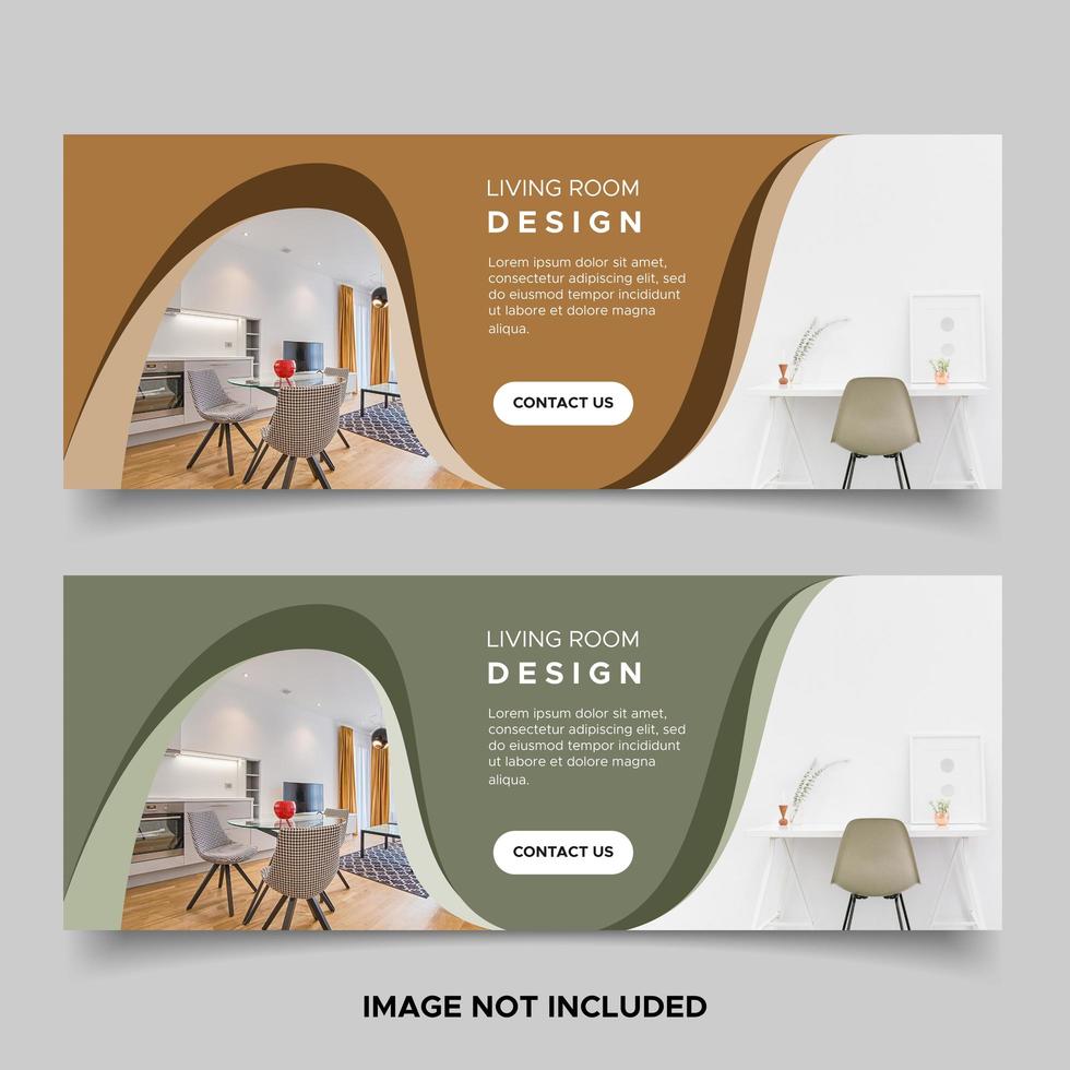 Wavy banner design templates vector