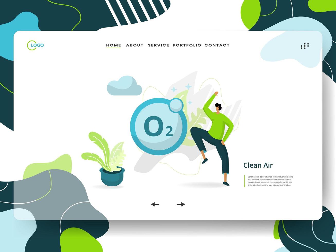 Clean Air Landing Page vector