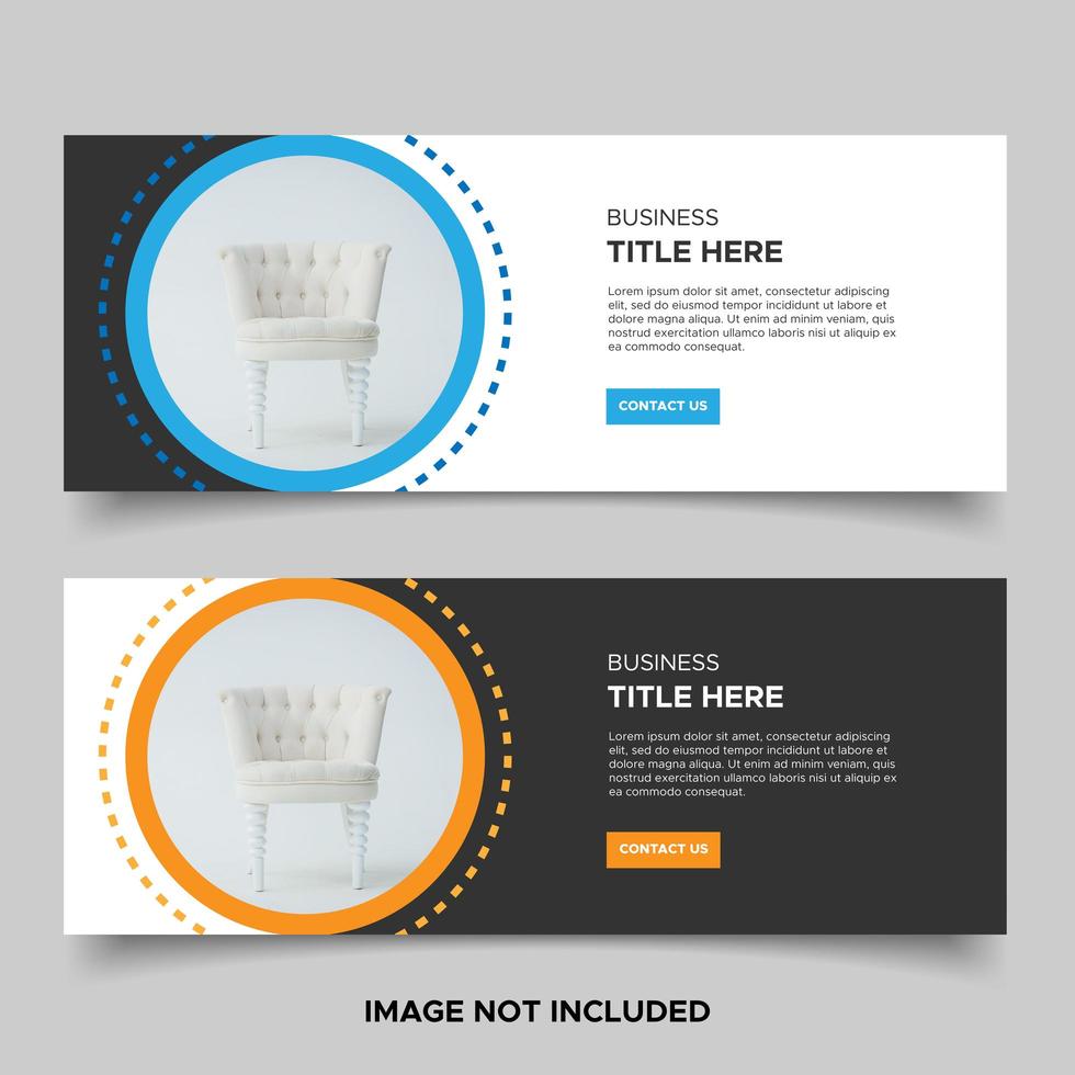 Minimal design banner set vector