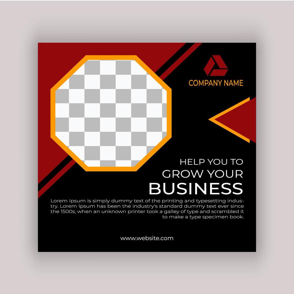 Simple Geometric Business Social Media Post Banner  vector