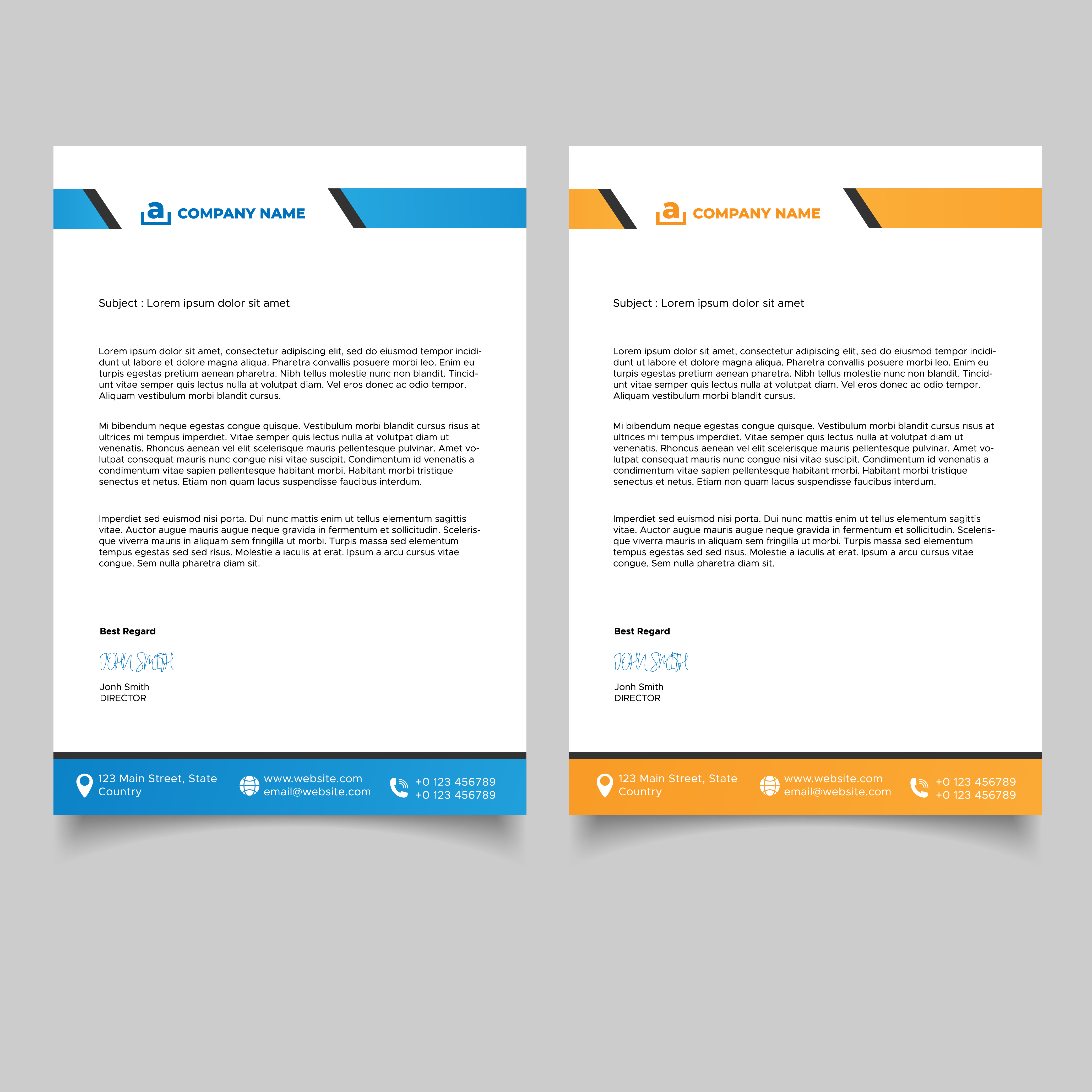 Professional Letterhead Template Modern Business Letterhead Design Riset