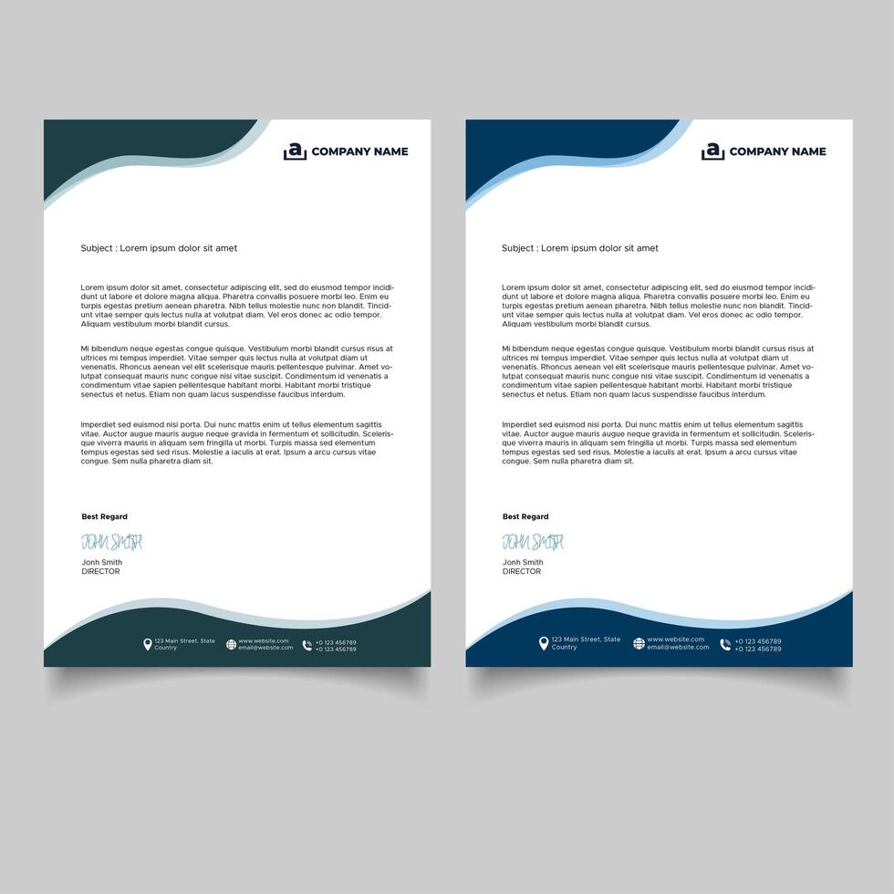 Corporate Letterhead Template vector