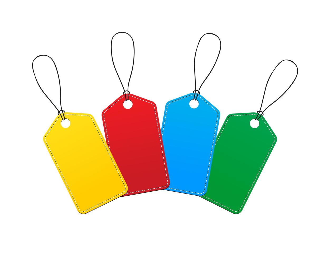 Colorful Sale Tags or Labels vector