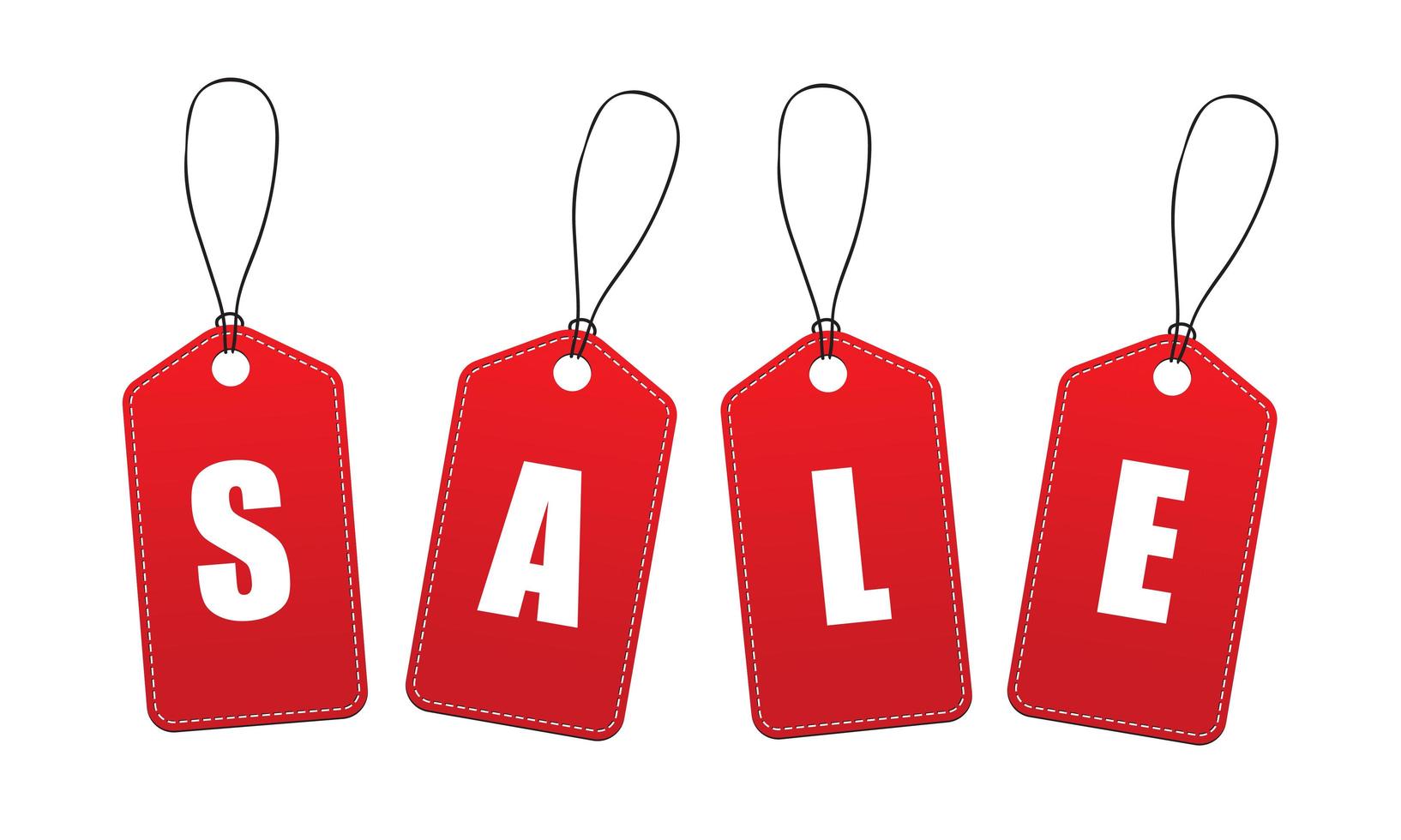 Red ''Sale'' Tags vector