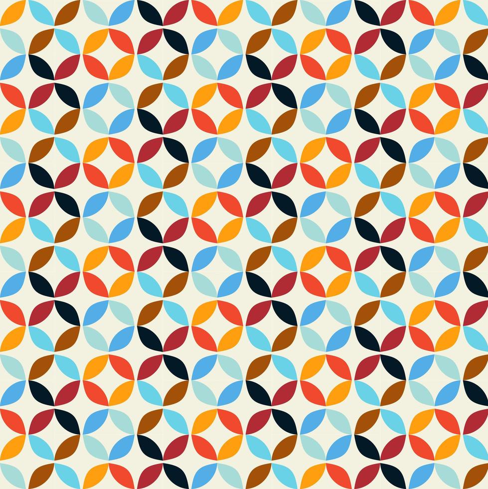 Geometric Retro Circle Pattern Background vector