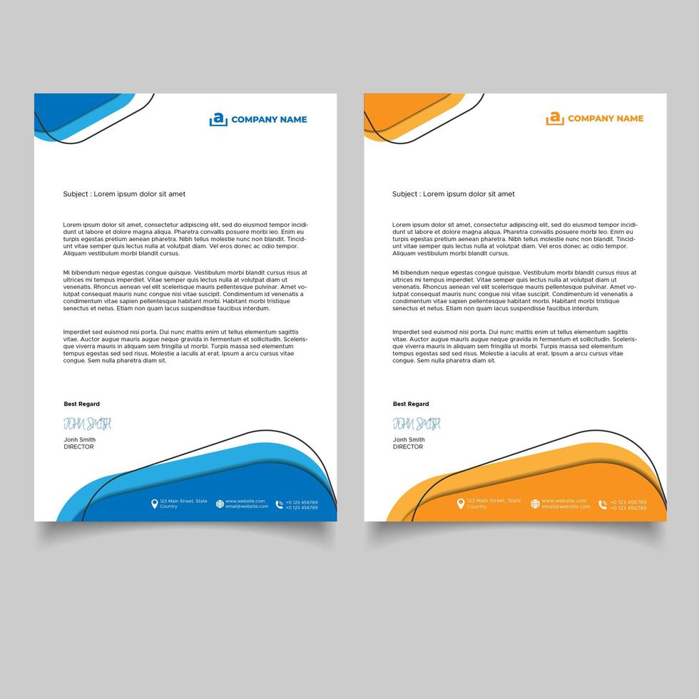 Abstract Design Business Letterhead Template vector