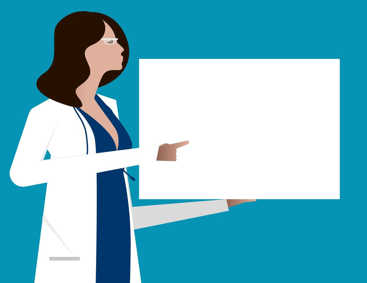 Female Doctor Giving Advice  vector