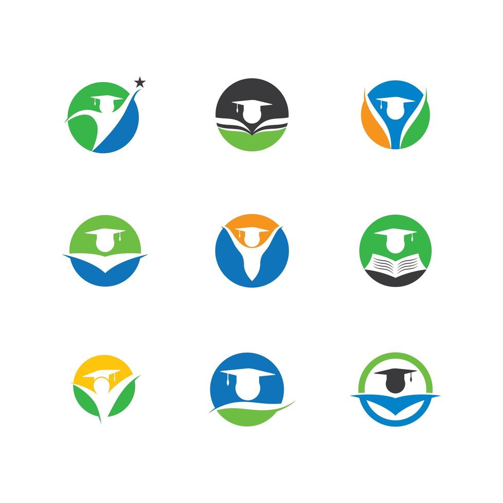 Education symbol set vector