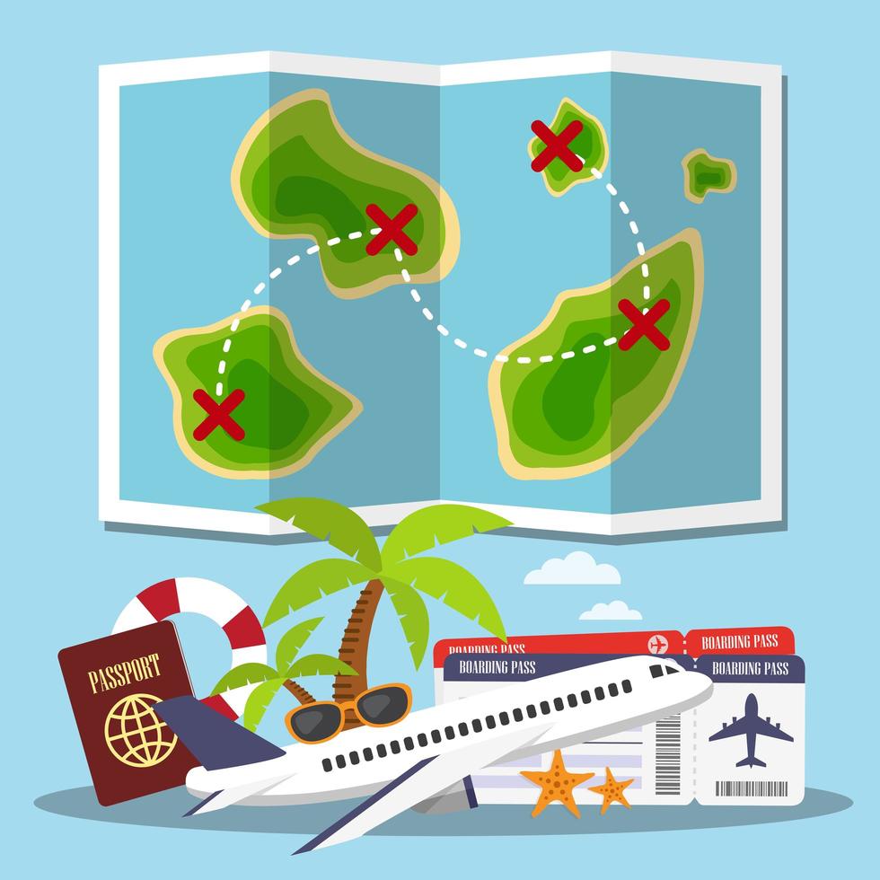 Island Travel Planning vector