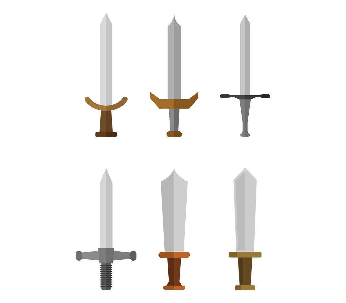 Sword Set on White vector